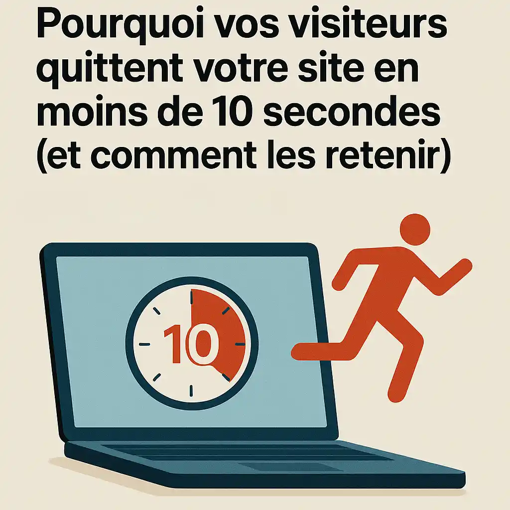 Illustration de l’article Pourquoi vos visiteurs quittent votre site en moins de 10 secondes (et comment les retenir)