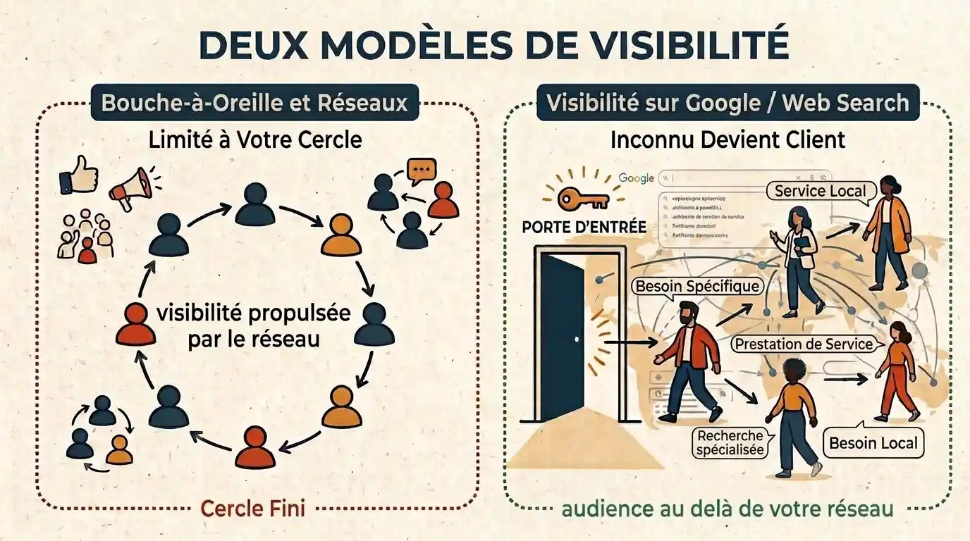 Pourquoi un site web référencé sur Google reste essentiel malgré le bouche-à-oreille et les réseaux sociaux